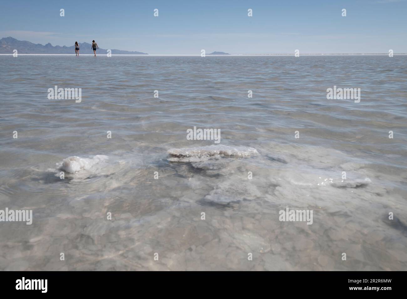 USA, Utah. Bonneville Salt Flats. Foto Stock
