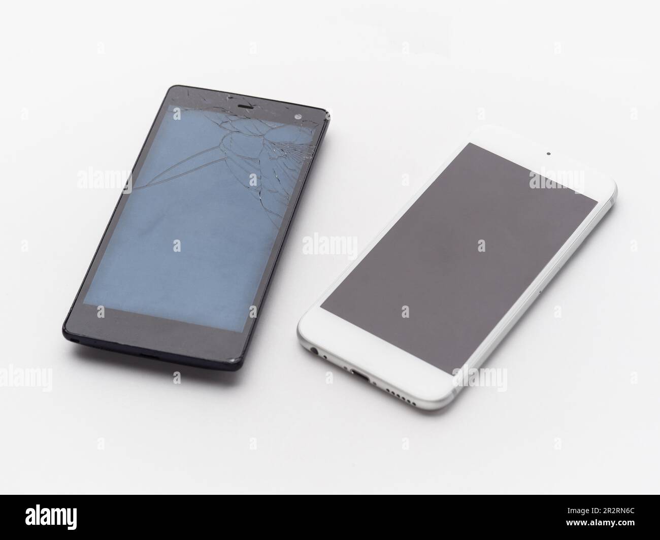 Sostituzione dello smartphone rotto Foto Stock