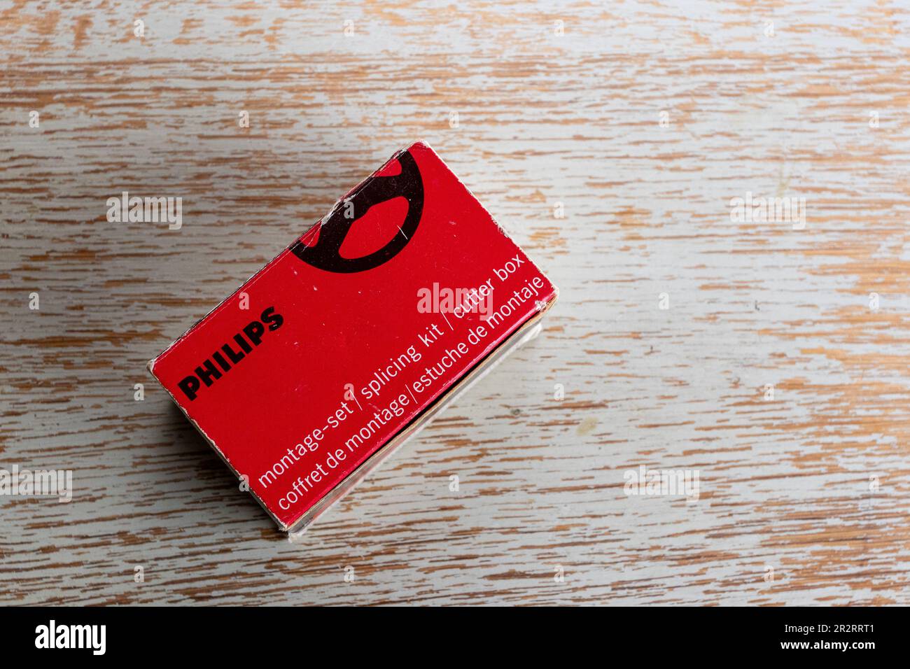 1960s? Kit di montaggio Philips per nastri audio magnetici da 1/4' Foto Stock