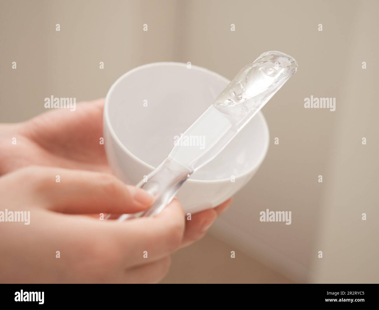 Immagine gel per una rimozione dei peli più leggera Foto Stock