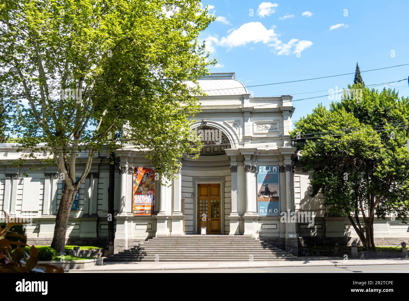 L'esterno della Galleria Nazionale Georgiana, la 'Galleria Blu' a Tbilisi, Georgia Foto Stock