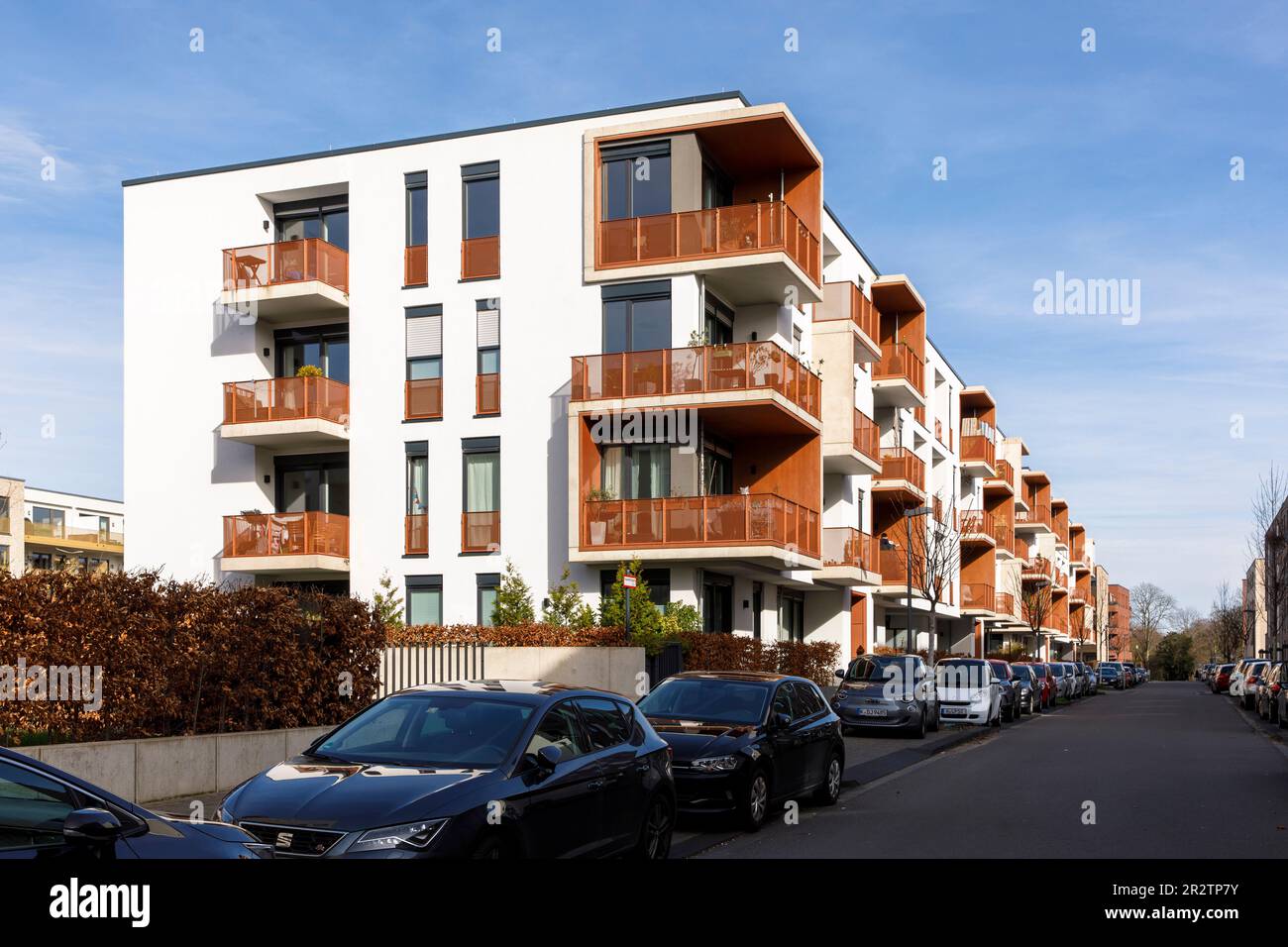 Appartamento edificio Pandion fine in via Josefine-Clouth nel quartiere di Clouth nel quartiere Nippes, Colonia, Germania. Mehrfamilenhaus Pandion fin Foto Stock