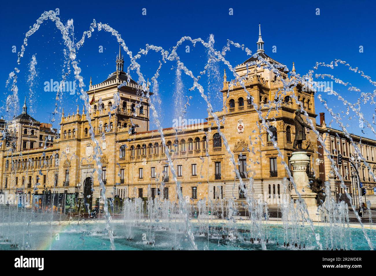 Fontana di Piazza Zorrilla, Valladolid, Spagna Foto Stock