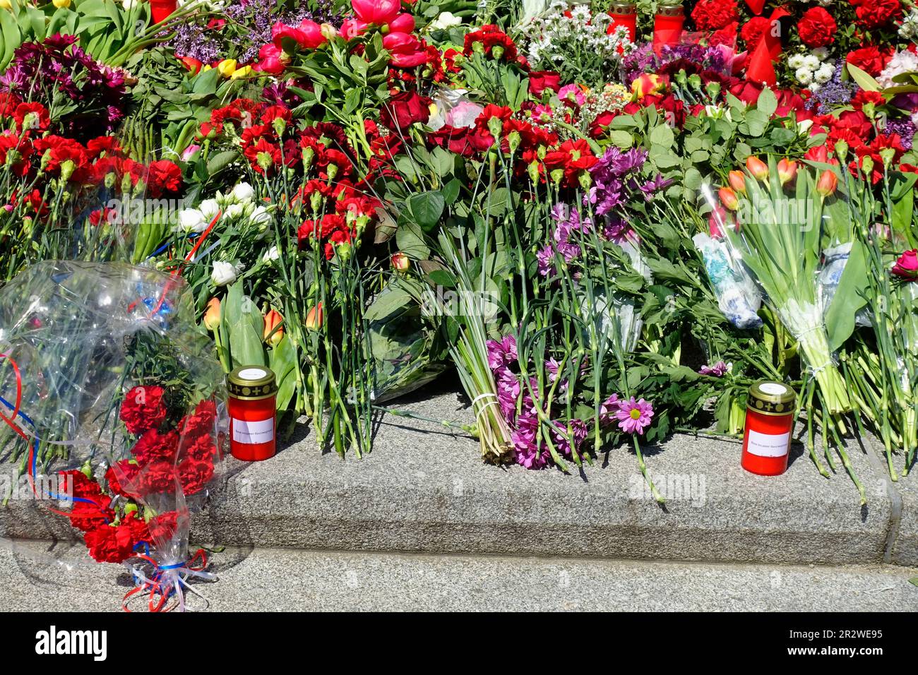 Monumento ai caduti sovietici a Berlino Tiergarten, 9th maggio 2023, Germania Foto Stock