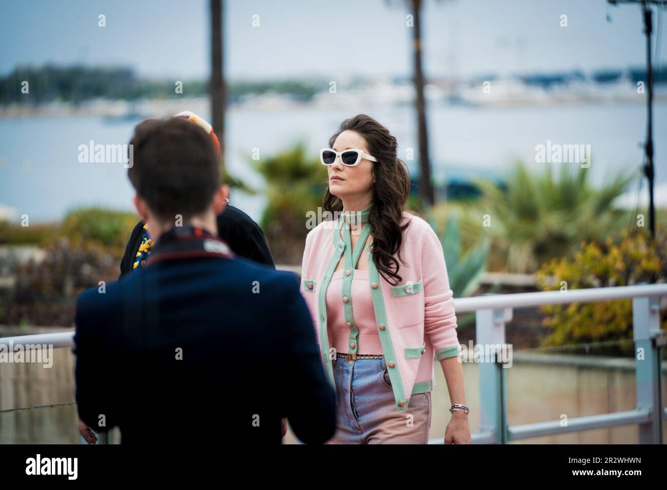 Cannes, Francia, 21th maggio 2023, Marion Cotillard partecipa al 76th° festival annuale del cinema di Cannes al Palais des Festivals (Credits photo: Giovanna Onofri) Foto Stock