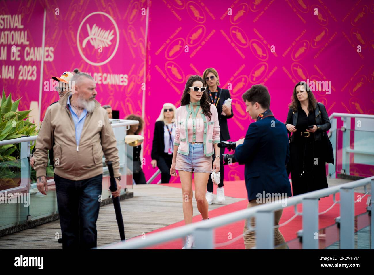 Cannes, Francia, 21th maggio 2023, Marion Cotillard partecipa al 76th° festival annuale del cinema di Cannes al Palais des Festivals (Credits photo: Giovanna Onofri) Foto Stock