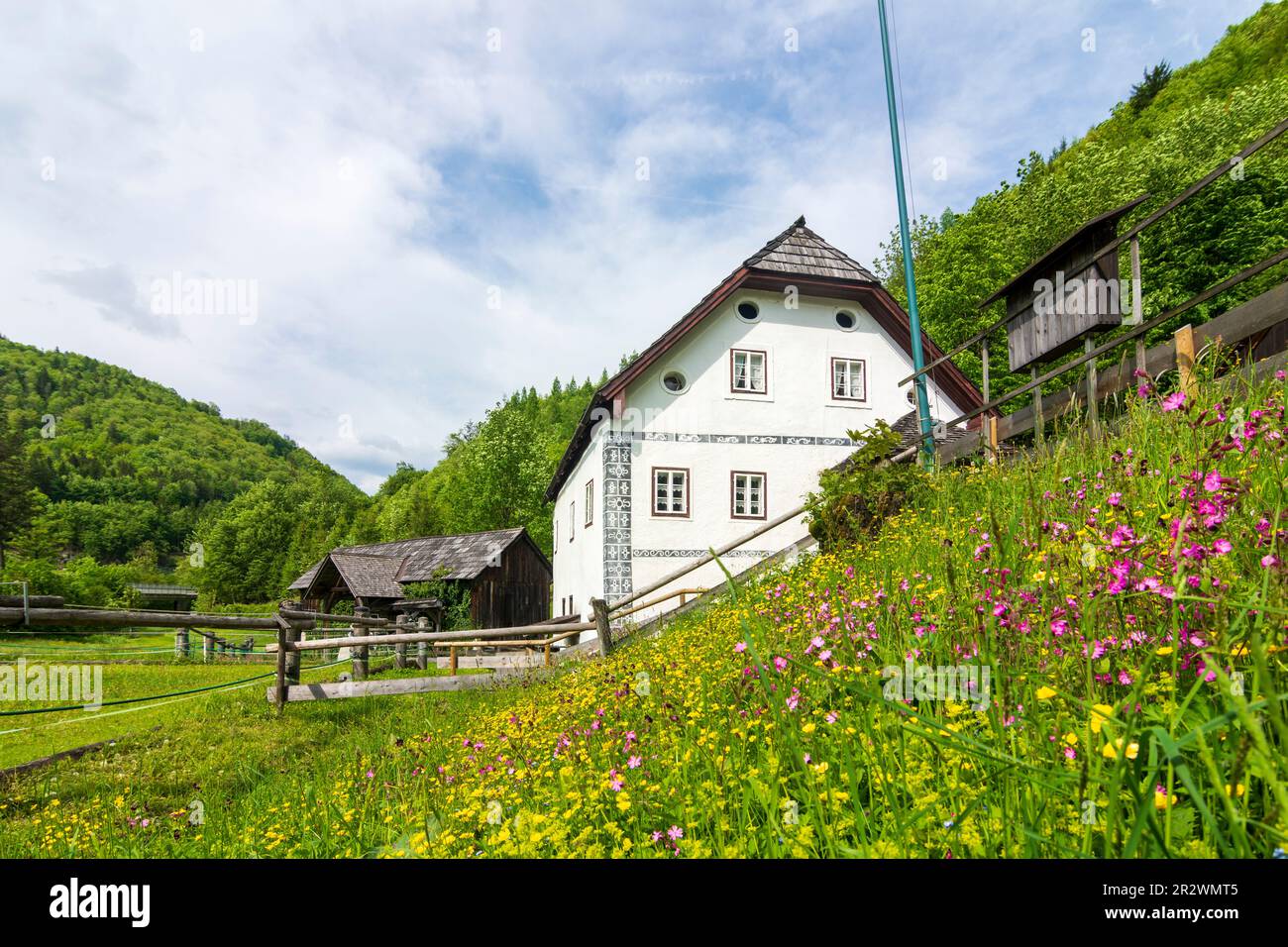 Bad Goisern am Hallstättersee: Mulino ad acqua Anzenaumühle a Salzkammergut, Oberösterreich, Austria superiore, Austria Foto Stock