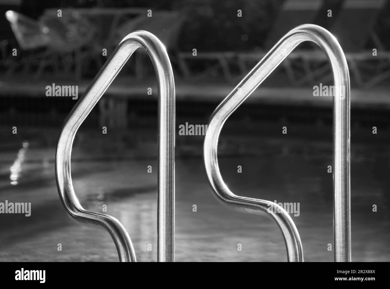 Retro Motel Pool Foto Stock