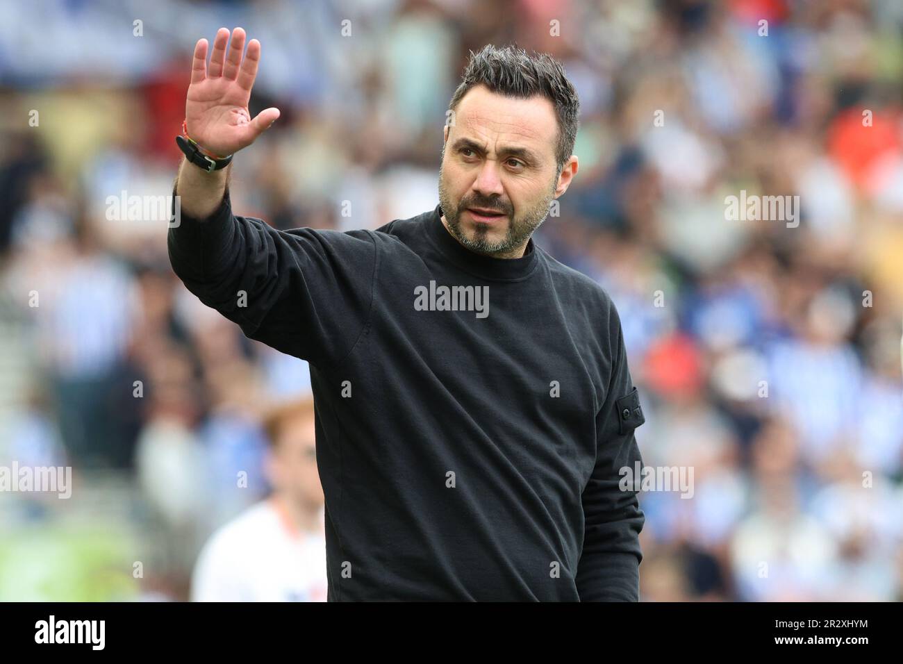 Roberto de Zerbi in qualità di Manager del Brighton & Hove Albion FC allo stadio AMEX Foto Stock