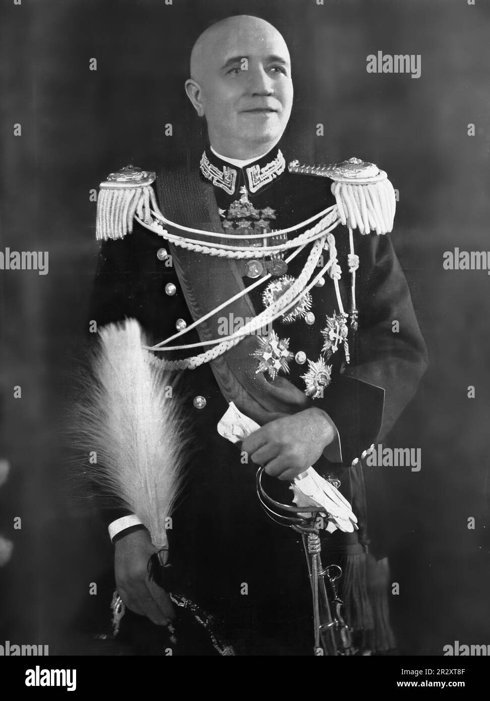 Pietro Badoglio, politico e militare italiano, dopo la deposizione di Mussolini guidò il governo italiano verso l'armistizio del 1943 Foto Stock