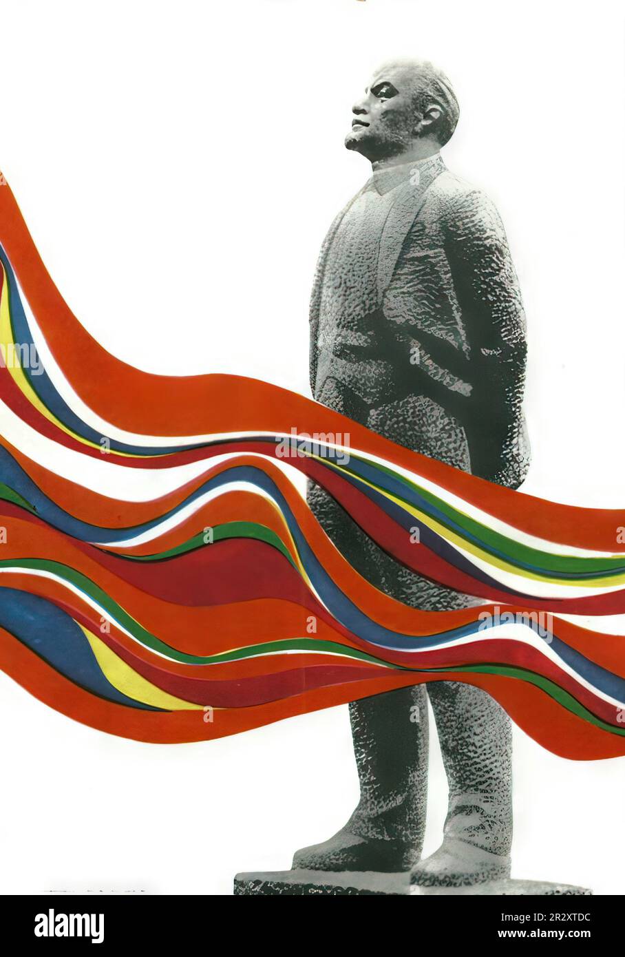 Manifesti di propaganda raffiguranti Lenin che fondò l'Unione Sovietica, uno stato socialista monopartitico governato dal Partito comunista ideologicamente marxista Foto Stock
