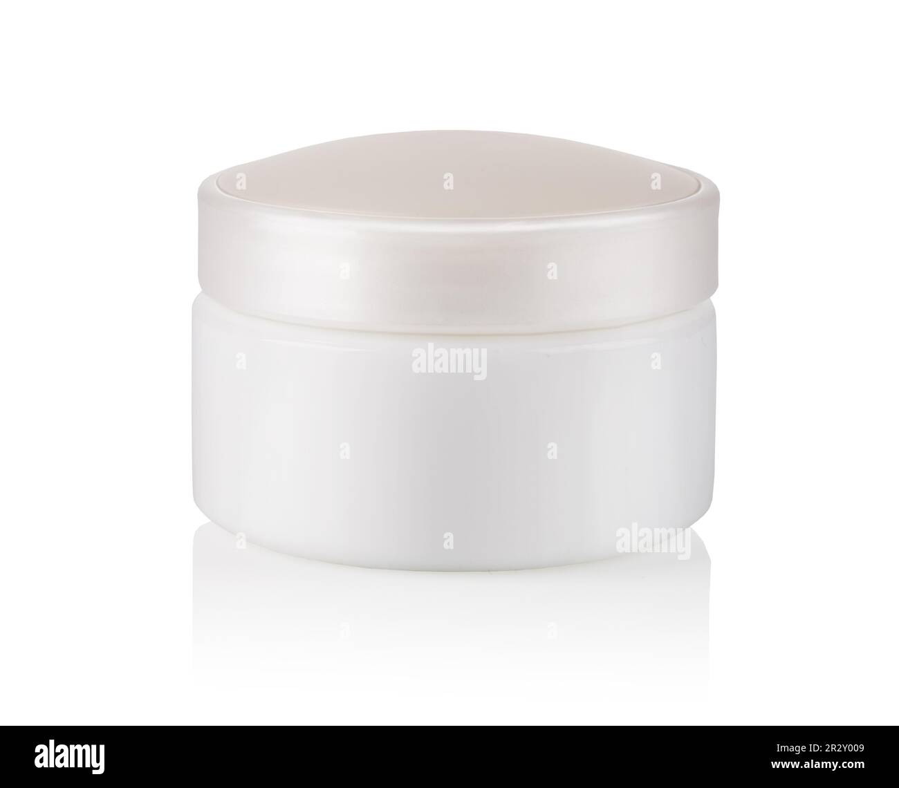 Jar o fustellato per il confezionamento di prodotti cosmetici isolato su un bianco Foto Stock