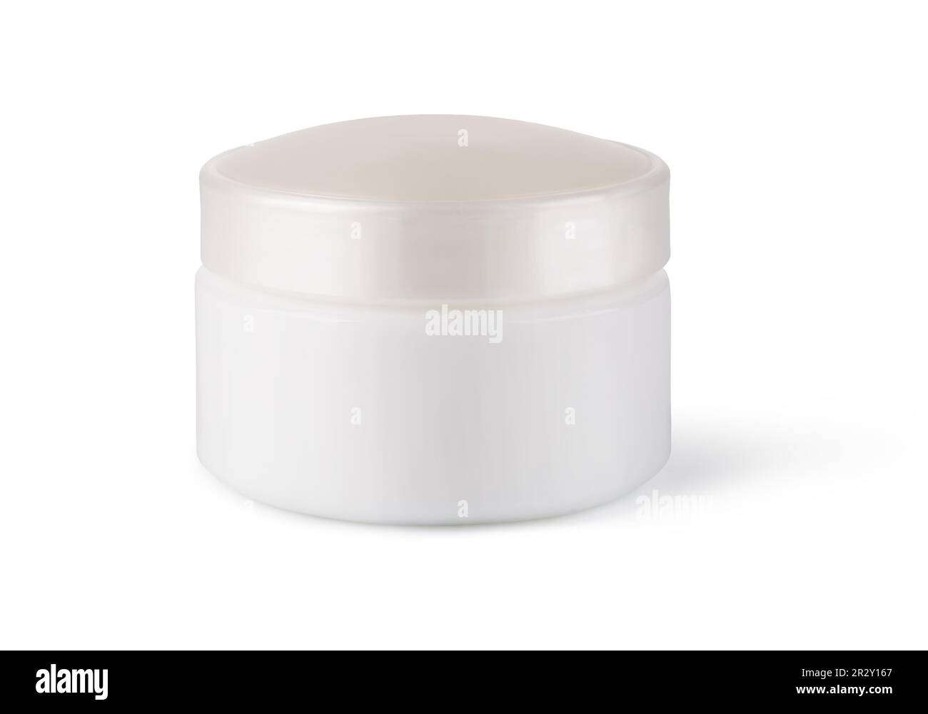 Jar o fustellato per il confezionamento di prodotti cosmetici isolato su un bianco Foto Stock
