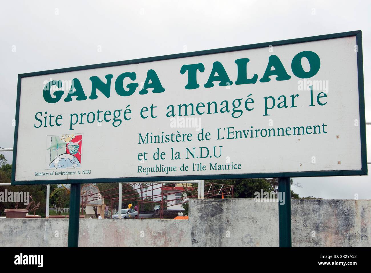 Lago sacro indù Ganga Talao, Oceano Indiano, Grand Bassin, Mauritius Foto Stock