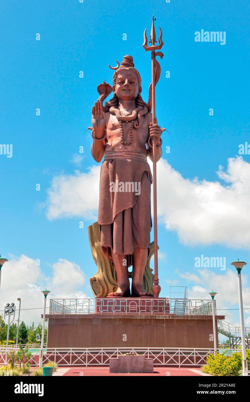 Shiva, Oceano Indiano, Dio di Hindi, Lago indù Sacro Ganga Talao, Grand Bassin, Mauritius Foto Stock