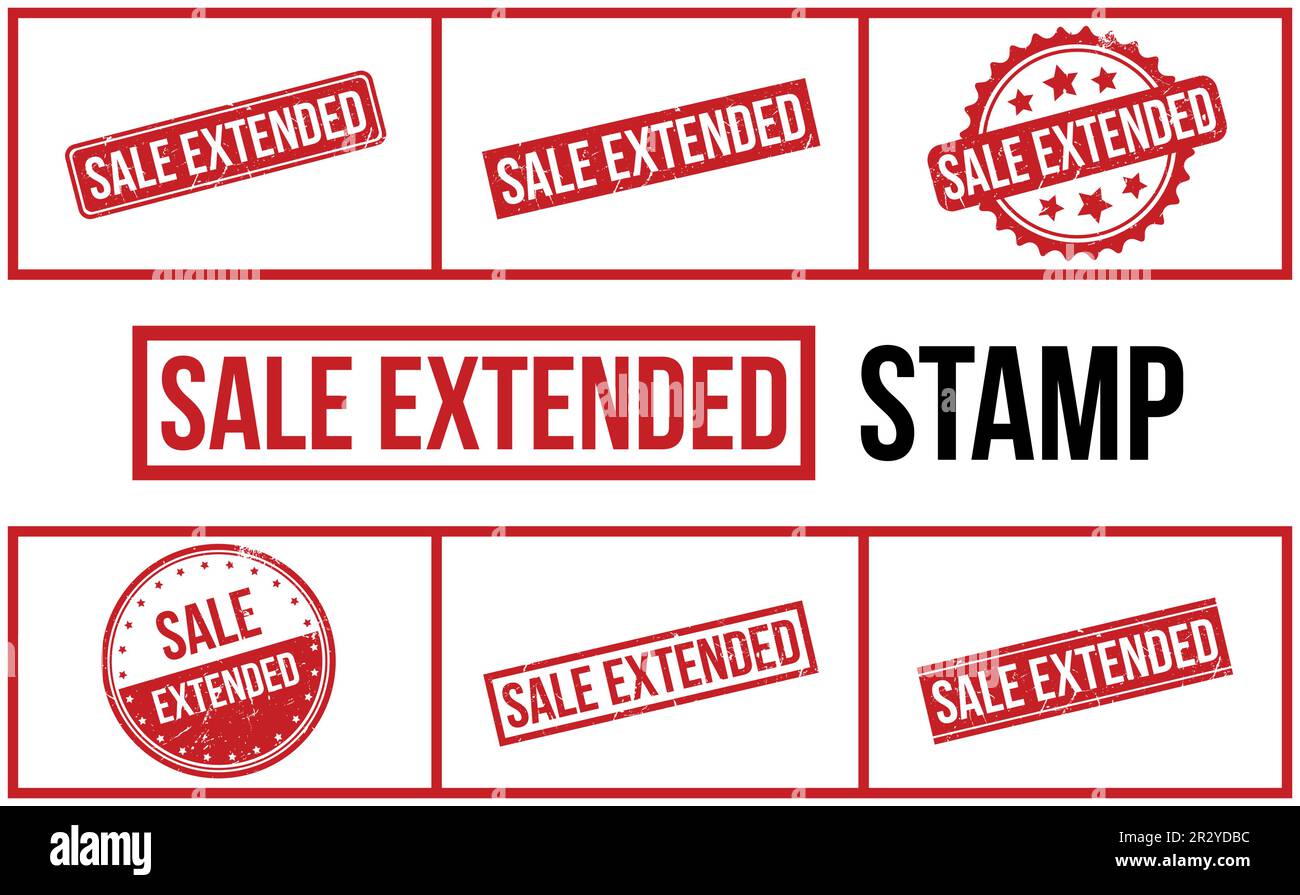 Vendita Extended Rubber Stamp Set Vector Illustrazione Vettoriale
