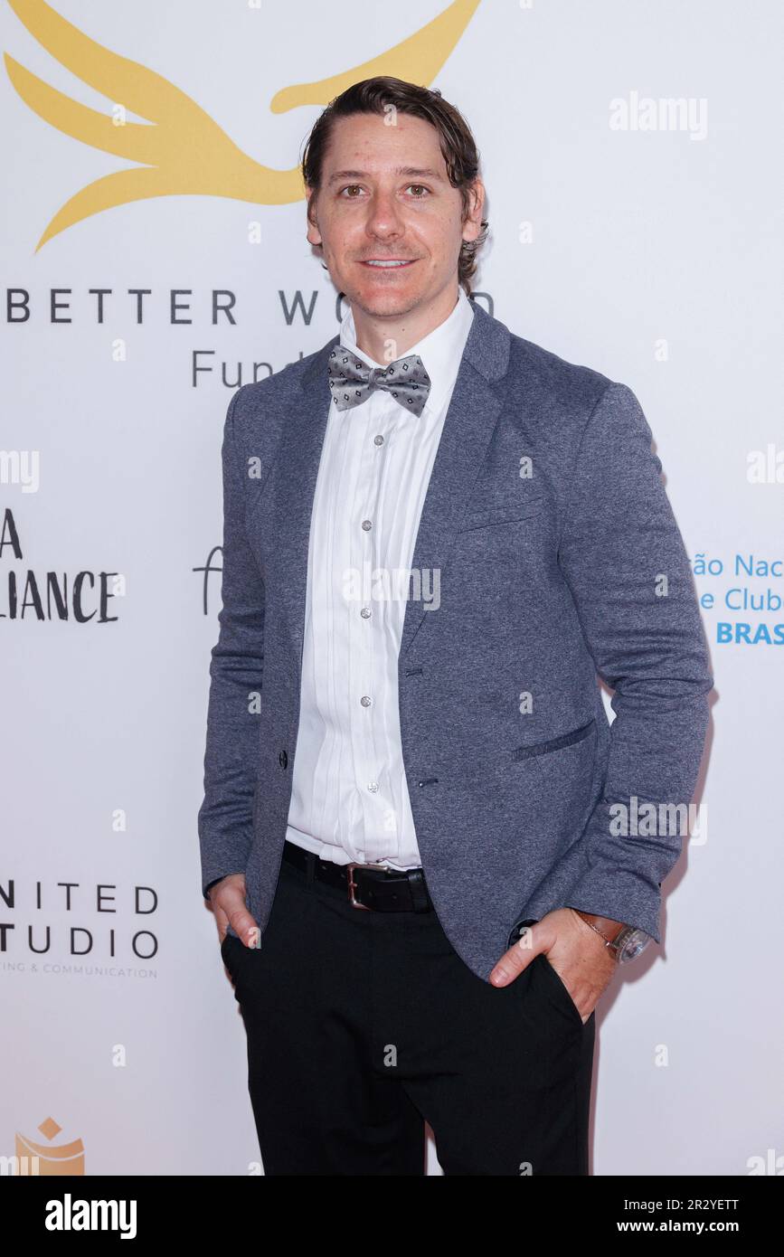 Cannes, Francia. 21st maggio, 2023. Mike Hermosa, che partecipa al 'Better World Fund for Climate Gala' durante il 76th° festival annuale del cinema di Cannes al Carlton Hotel il 21 maggio 2023 a Cannes, Francia. Photo by David Boyer/ABACAPRESS.COM Credit: Abaca Press/Alamy Live News Foto Stock