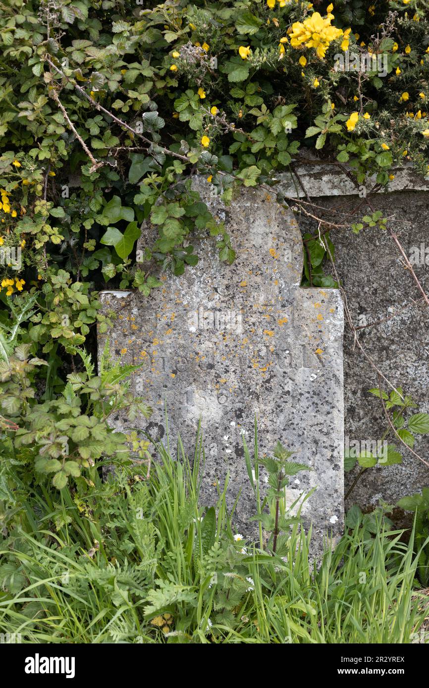 Il cimitero di Spike Island nella contea di Cork, Irlanda. Foto Stock