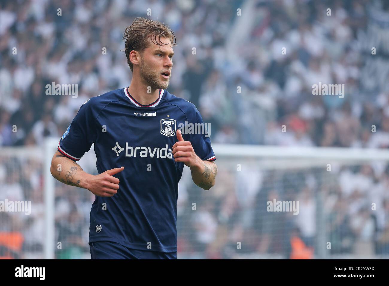 Copenaghen, Danimarca. 21st maggio, 2023. Felix Beijmo (2) di Aarhus GF visto durante il Superliga match 3F tra FC Copenhagen e Aarhus GF a Parken a Copenhagen. (Photo Credit: Gonzales Photo/Alamy Live News Foto Stock