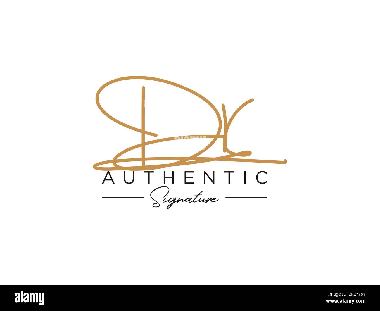 Vettore modello logo firma DR. Illustrazione Vettoriale