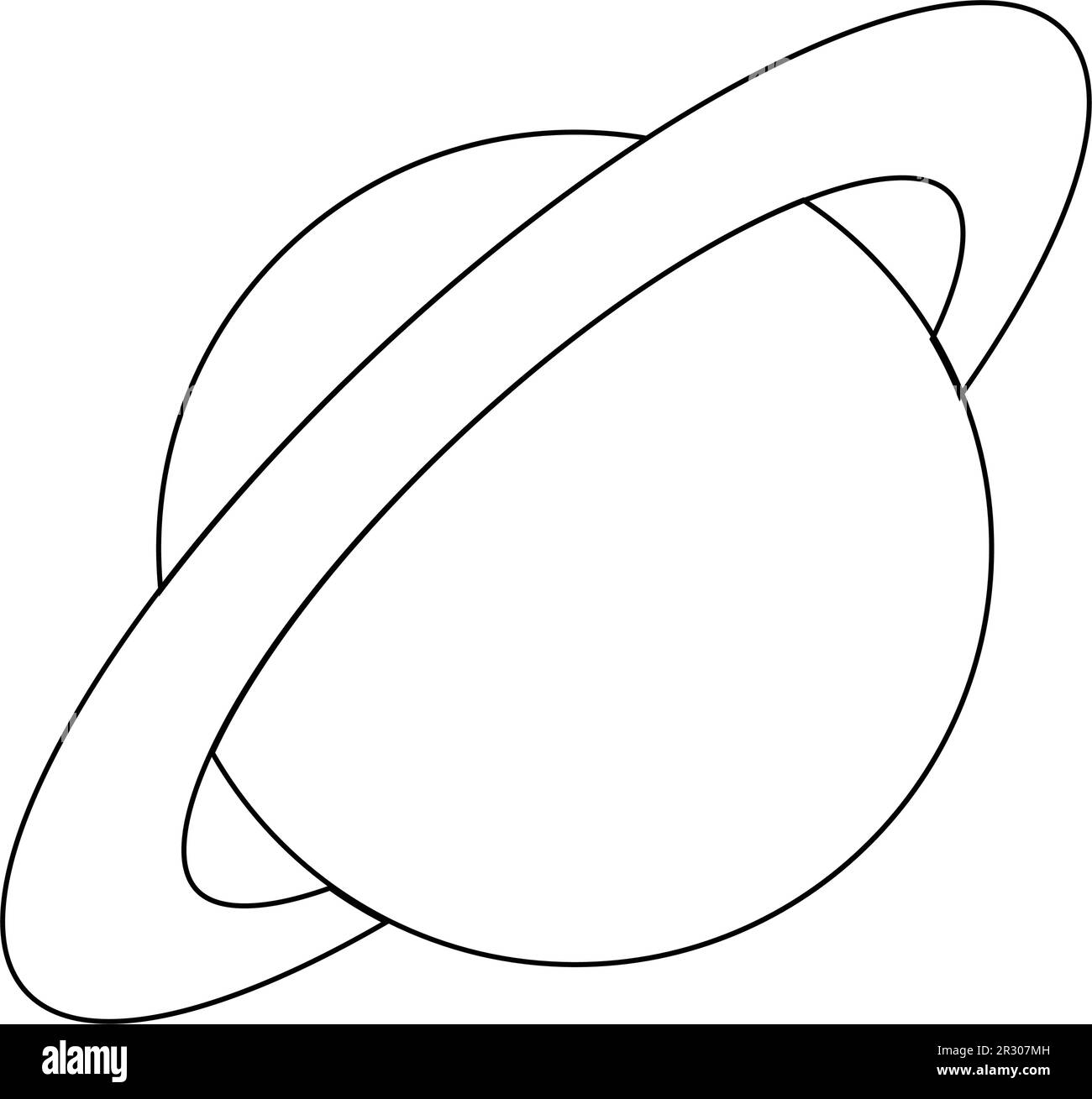 disegno dell'illustrazione vettoriale dell'icona del pianeta Illustrazione Vettoriale