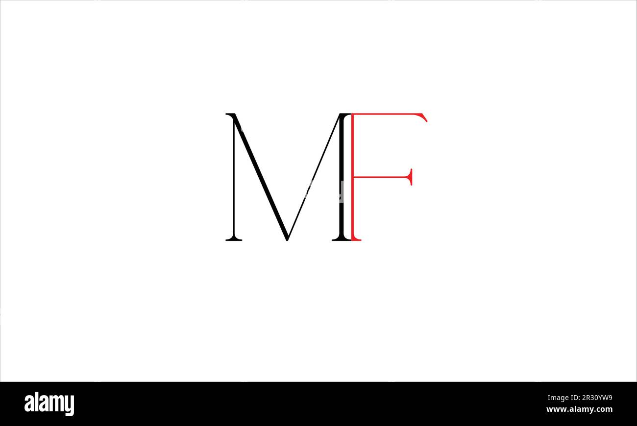 Logo MF FM M F Initial Letter Vector Illustrazione Vettoriale