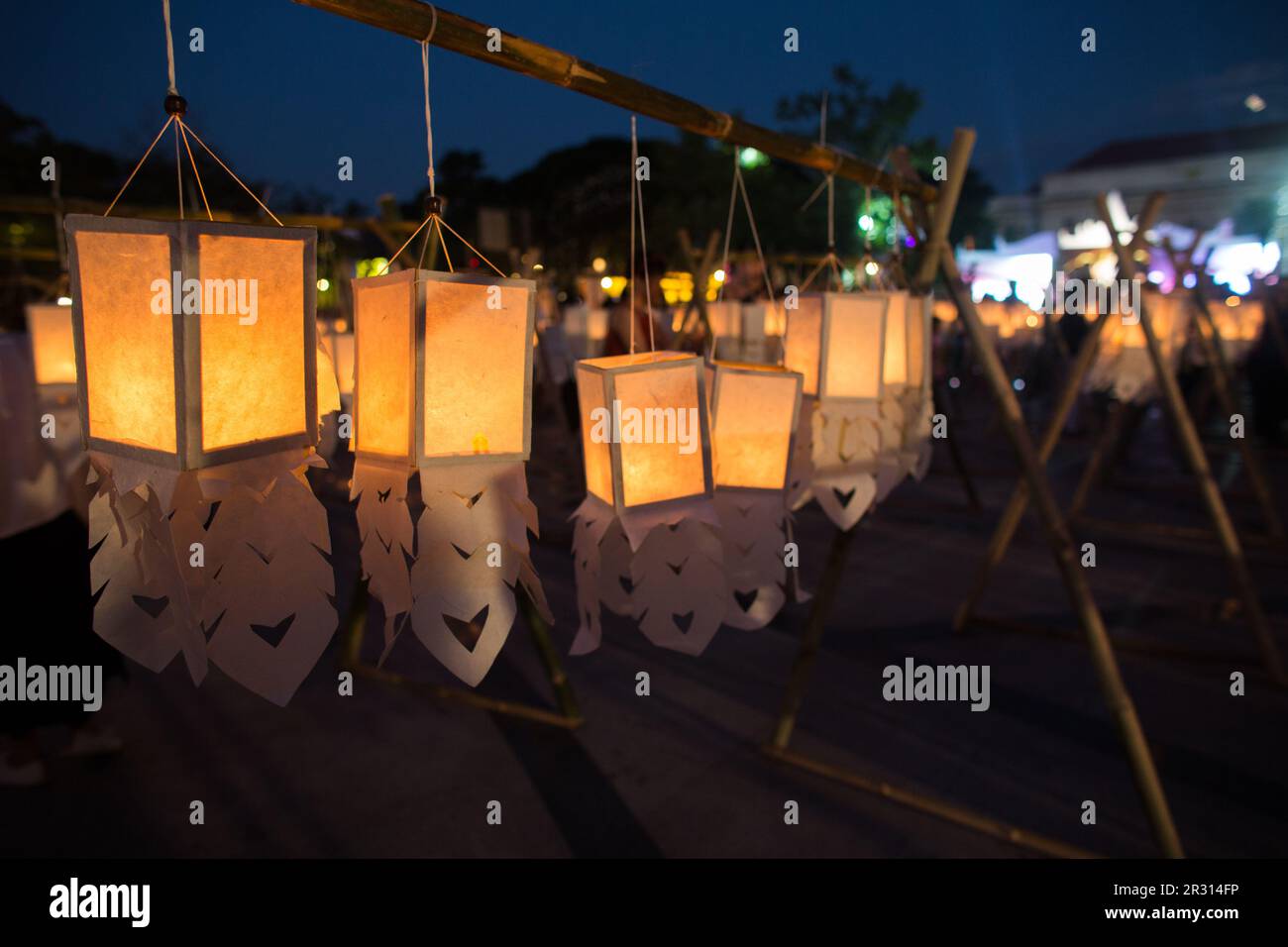 Lanterne bianche Foto Stock