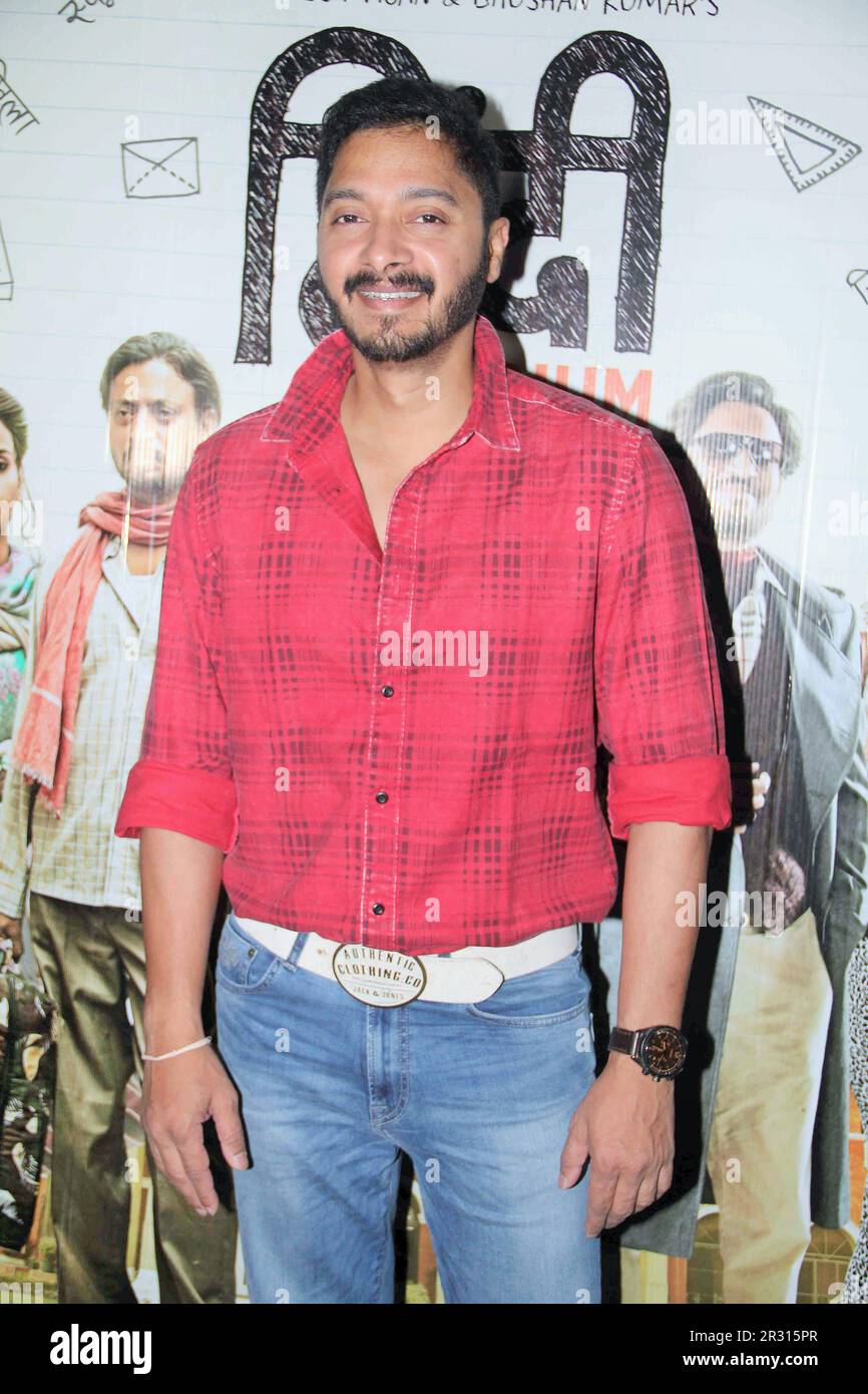 Shreyas Talpade, attore indiano, regista, produttore indiano, Hindi Medium, Proiezione cinematografica, Mumbai, India, 17 maggio 2017 Foto Stock