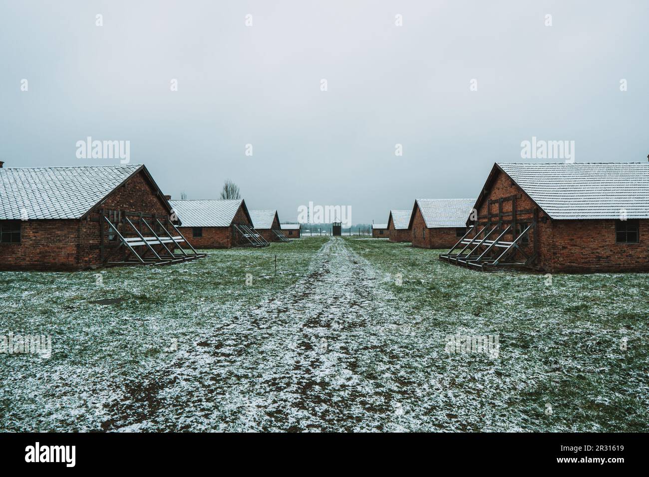 Campo di Auschwitz Birkenau Foto Stock