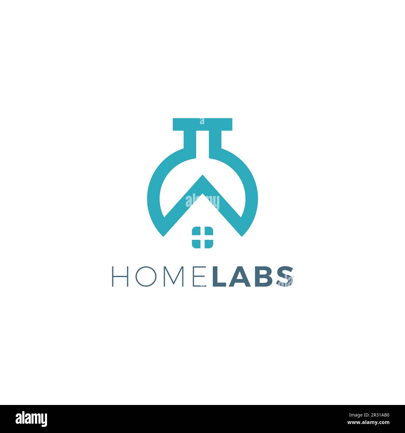 Logo Home Labs. Illustrazione vettoriale icona Labs Illustrazione Vettoriale