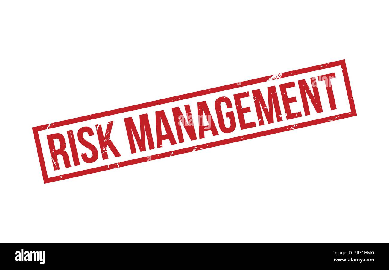 Vettore sigillo in gomma Red Risk Management Illustrazione Vettoriale