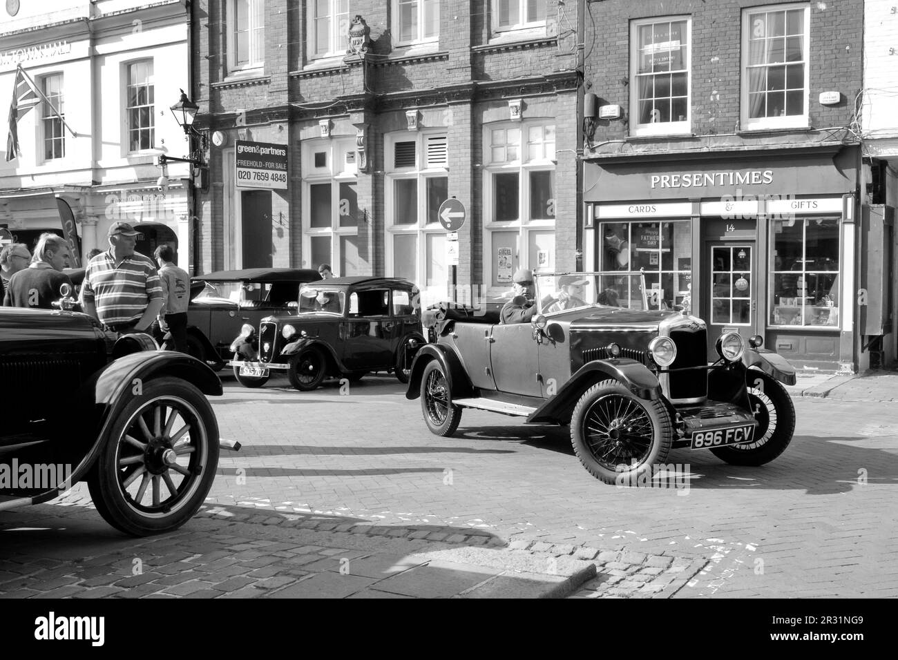 Vintage Riley al Faversham Festival of Transport 2023. Faversham Kent Regno Unito Foto Stock
