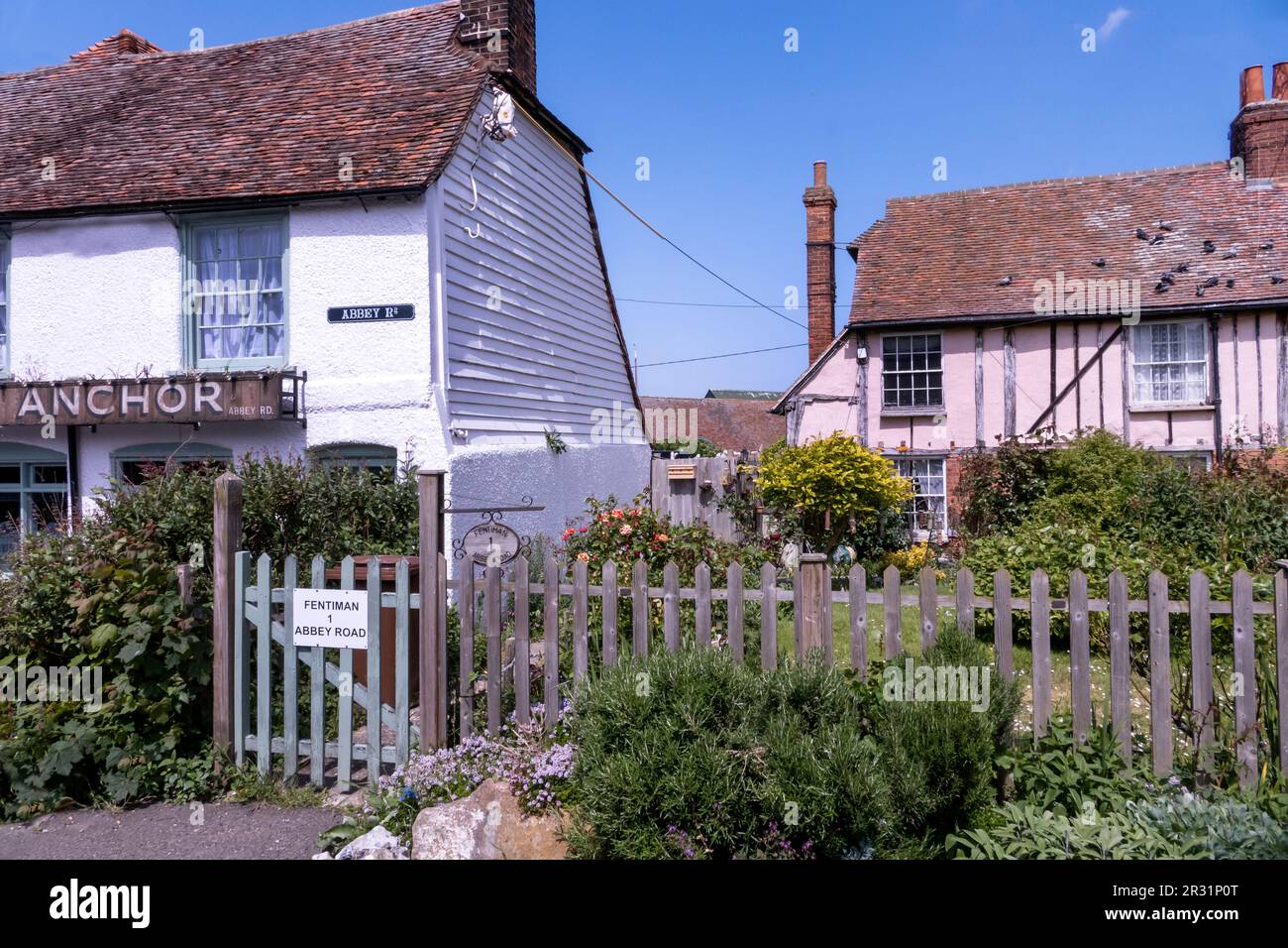 The Anchor Pub at Abbey Road Faversham Kent UK Foto Stock