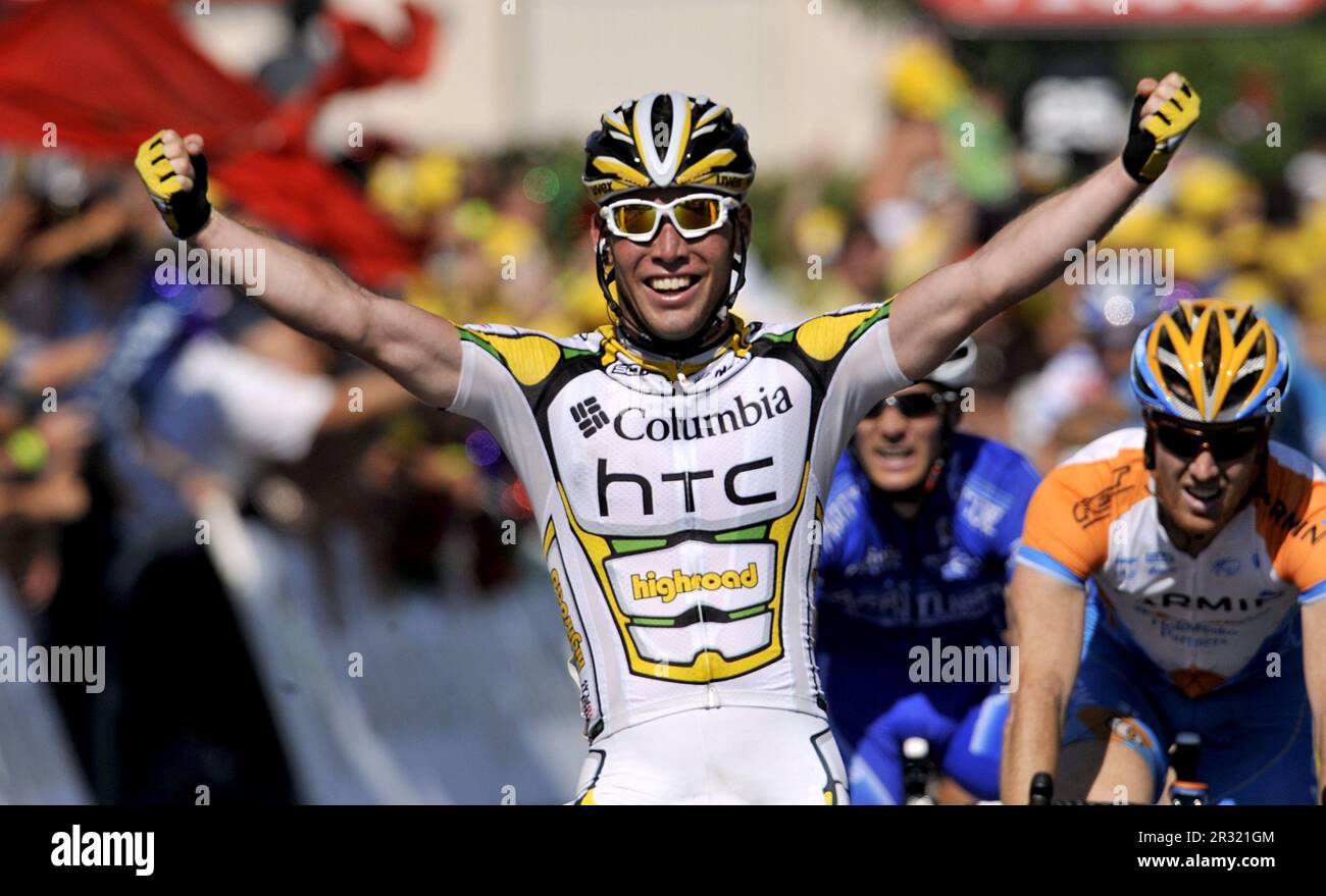 File foto datata 05-07-2009 di Mark Cavendish, che ha annunciato il ritiro dal ciclismo professionale alla fine della stagione corrente. Data di emissione: Lunedì 22 maggio 2023. Foto Stock