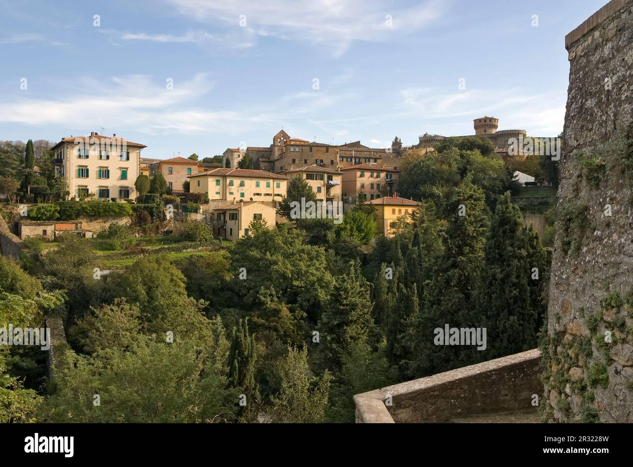 Vista sulla città di Volterra Foto Stock