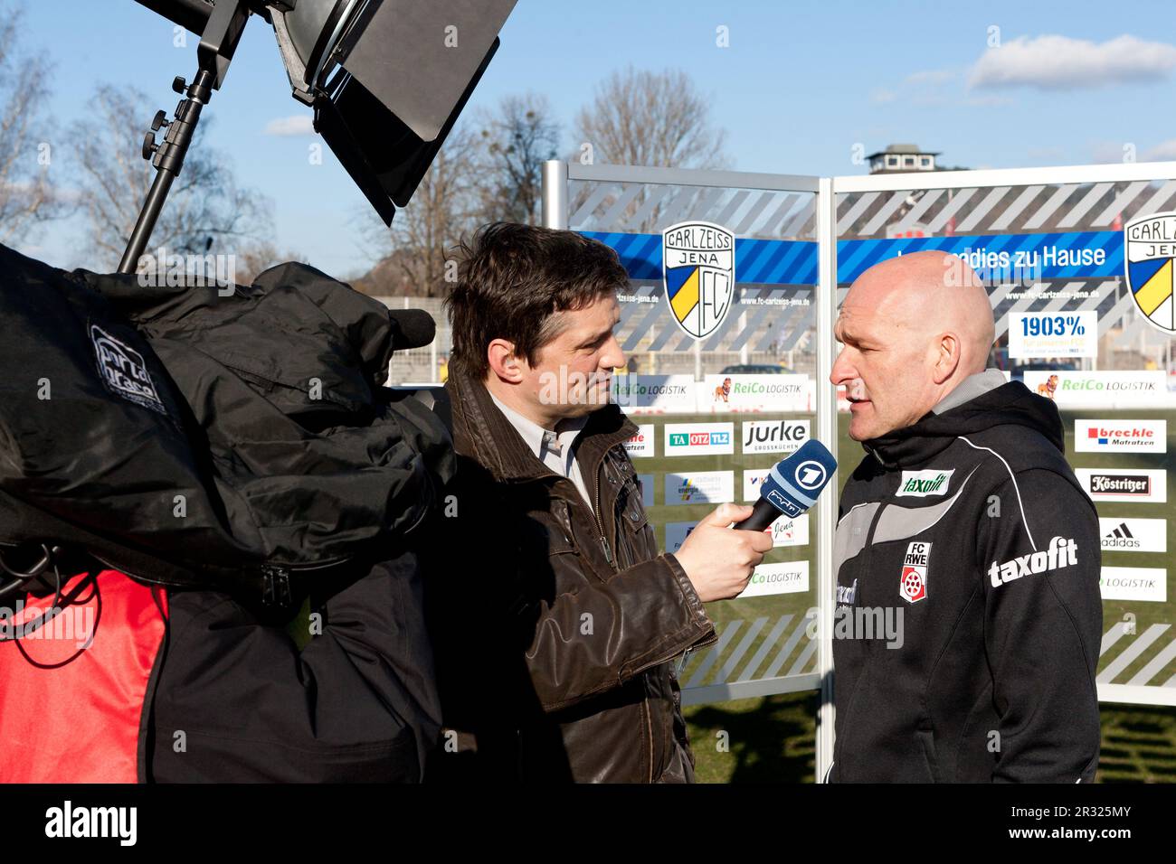 FC Carl Zeiss Jena - FC Rot WeiÃŸ Erfurt Foto Stock