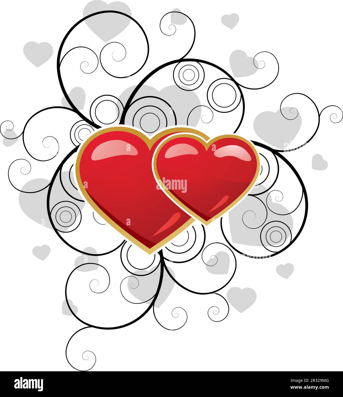 Sfondo floreale di San Valentino Foto Stock