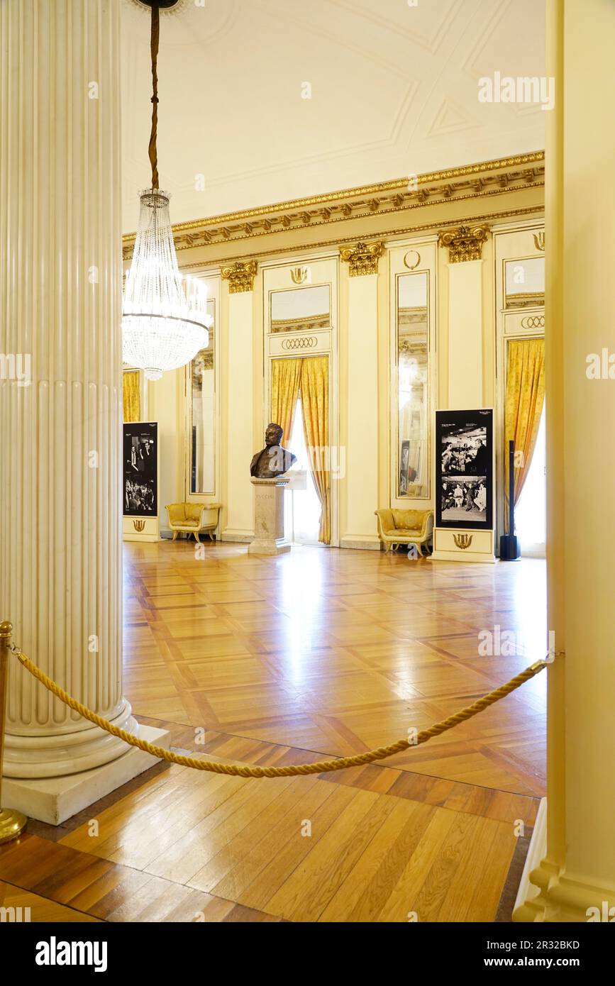 Busto di Giacomo Puccini compositore e musicista, Museo teatrale alla Scala, Milano, Lombardia, Italia, Europa Foto Stock