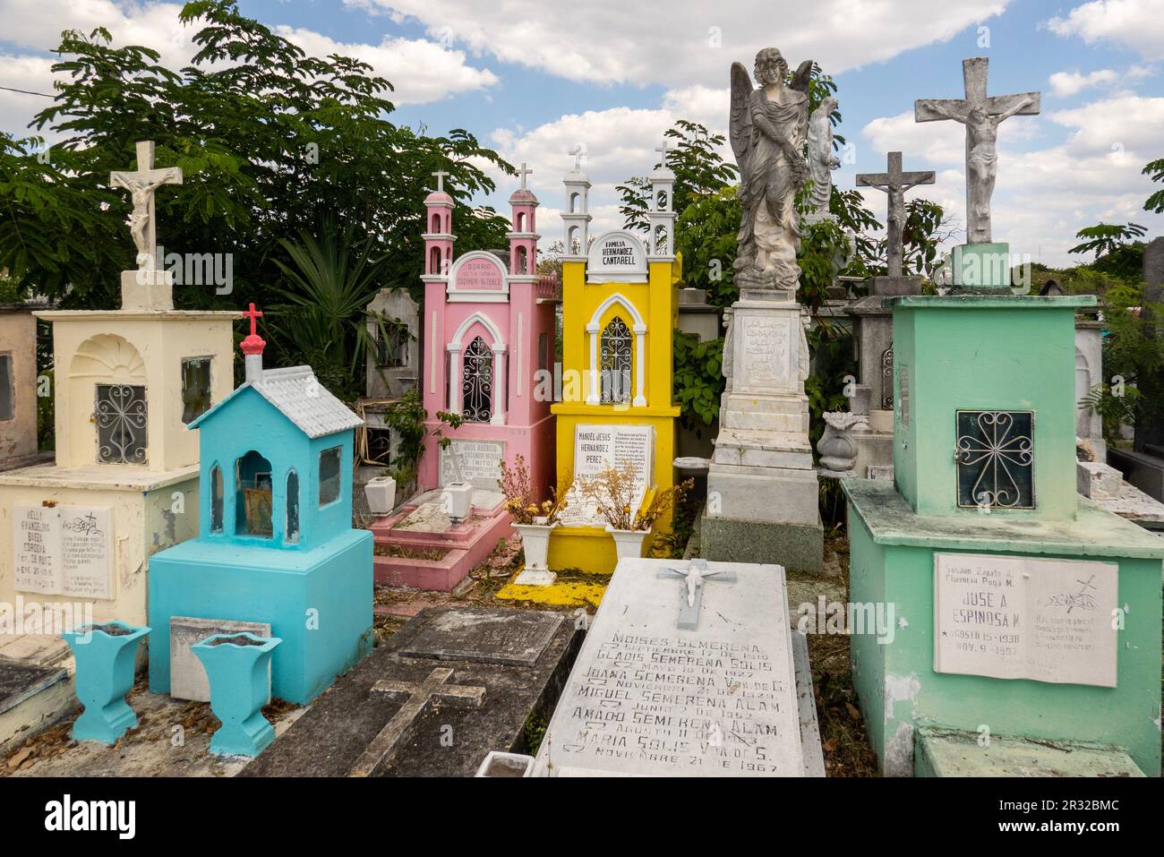 Cimitero generale nel quartiere Centro a Merida Yucatan Messico Foto Stock