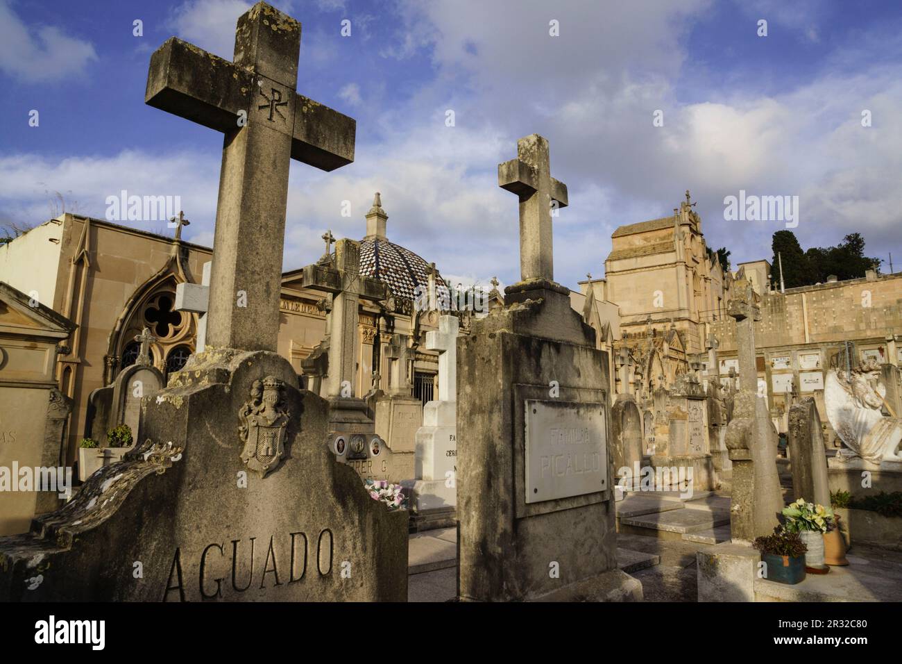 Cementerio Historico de palma, inaugurado el 24 de marzo de 1821,Palma di Mallorca, Islas Baleares, Spagna. Foto Stock