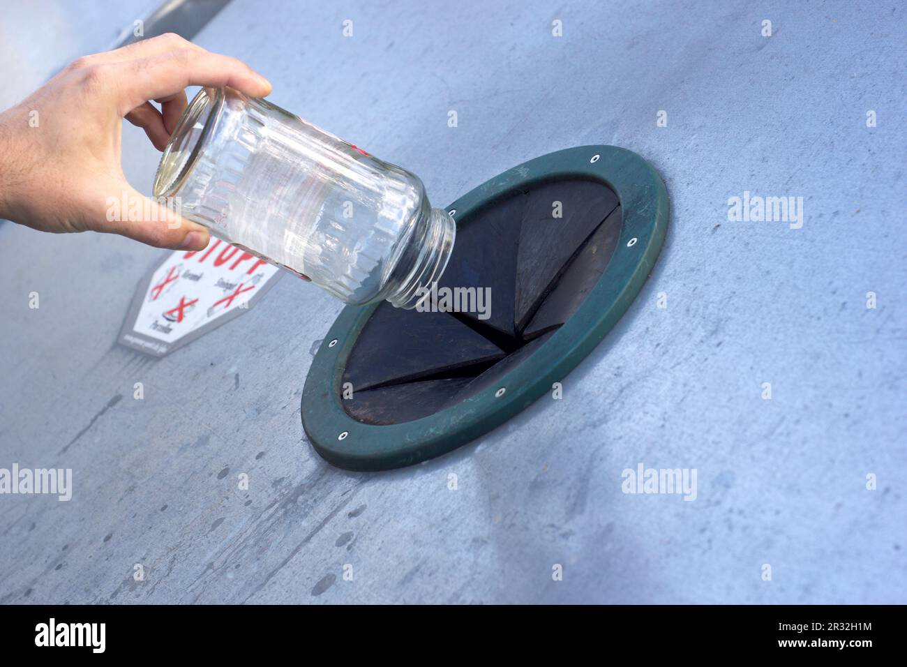 Riciclaggio di bottiglie Foto Stock