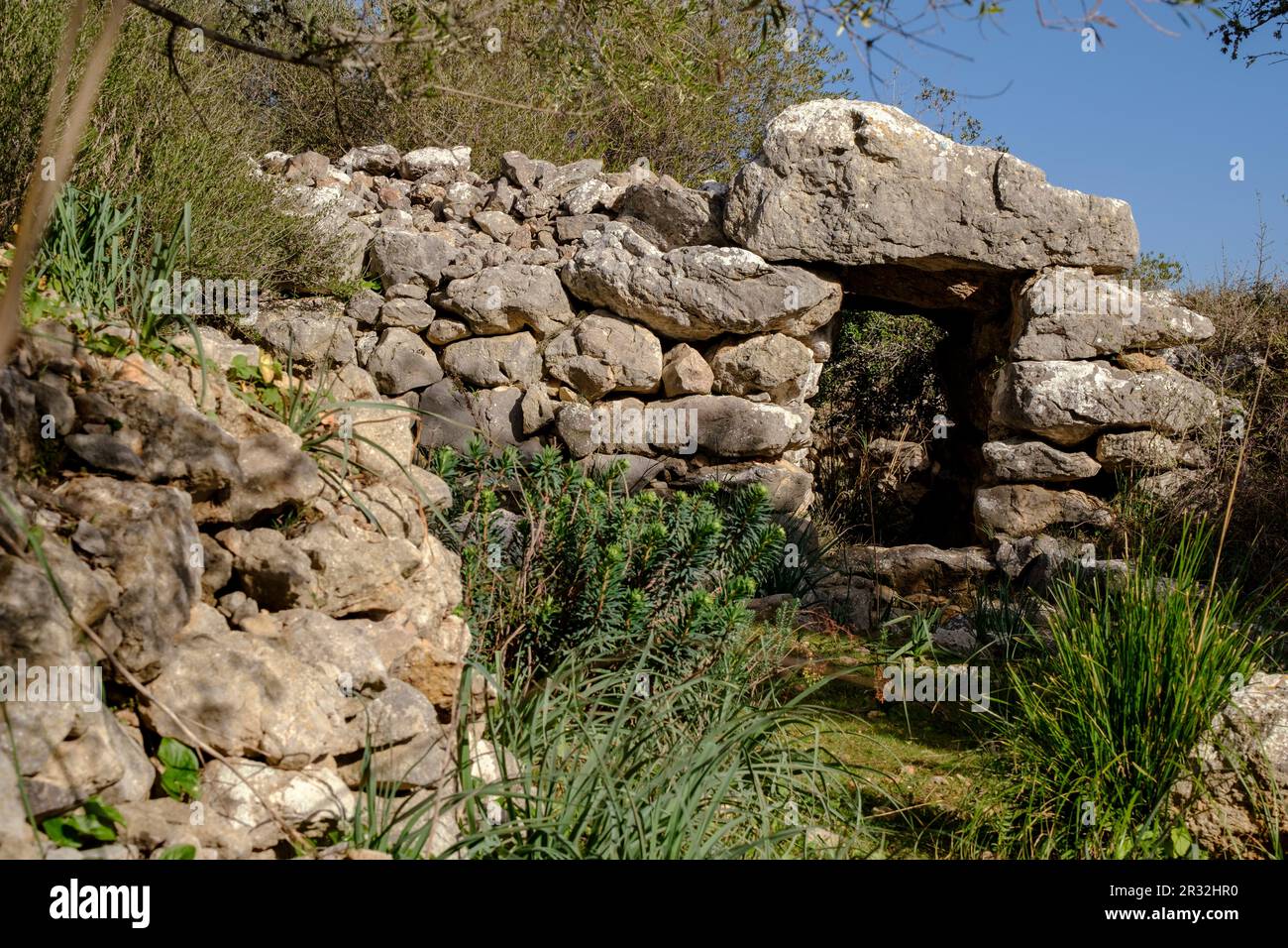 Talaiot, Son Ferrandell-Son Oleza, i milenio a C., Valldemossa, Mallorca, Isole Baleari, spagna. Foto Stock