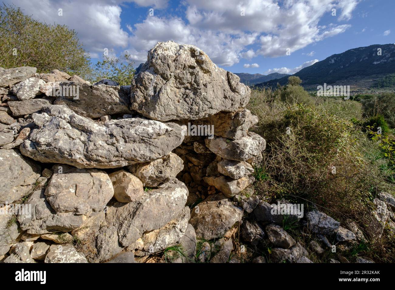 Talaiot, Son Ferrandell-Son Oleza, i milenio a C., Valldemossa, Mallorca, Isole Baleari, spagna. Foto Stock
