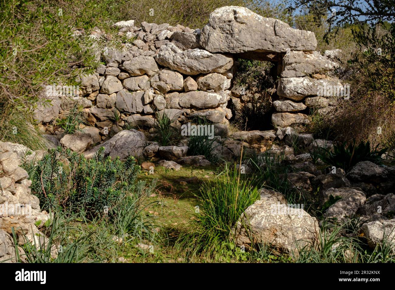 Talaiot, Son Ferrandell-Son Oleza, i milenio a C., Valldemossa, Mallorca, Isole Baleari, spagna. Foto Stock