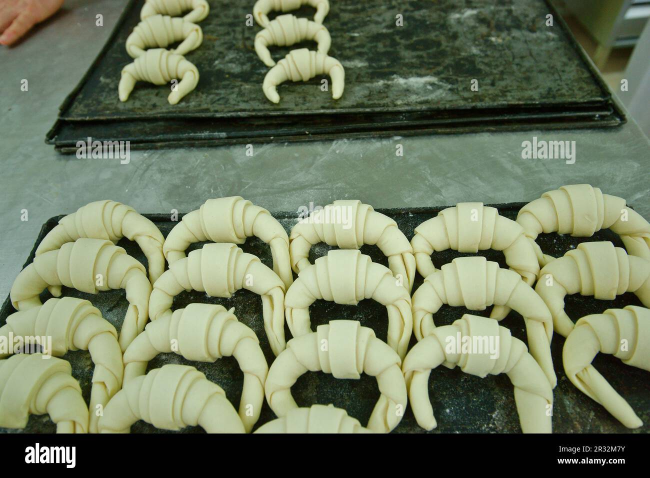 Croisants.Forn de può Pomar.Mallorca.Islas Baleares. España. Foto Stock