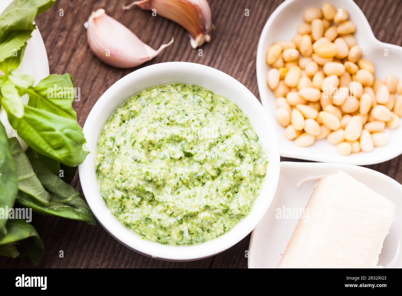 Salsa di pesto Foto Stock