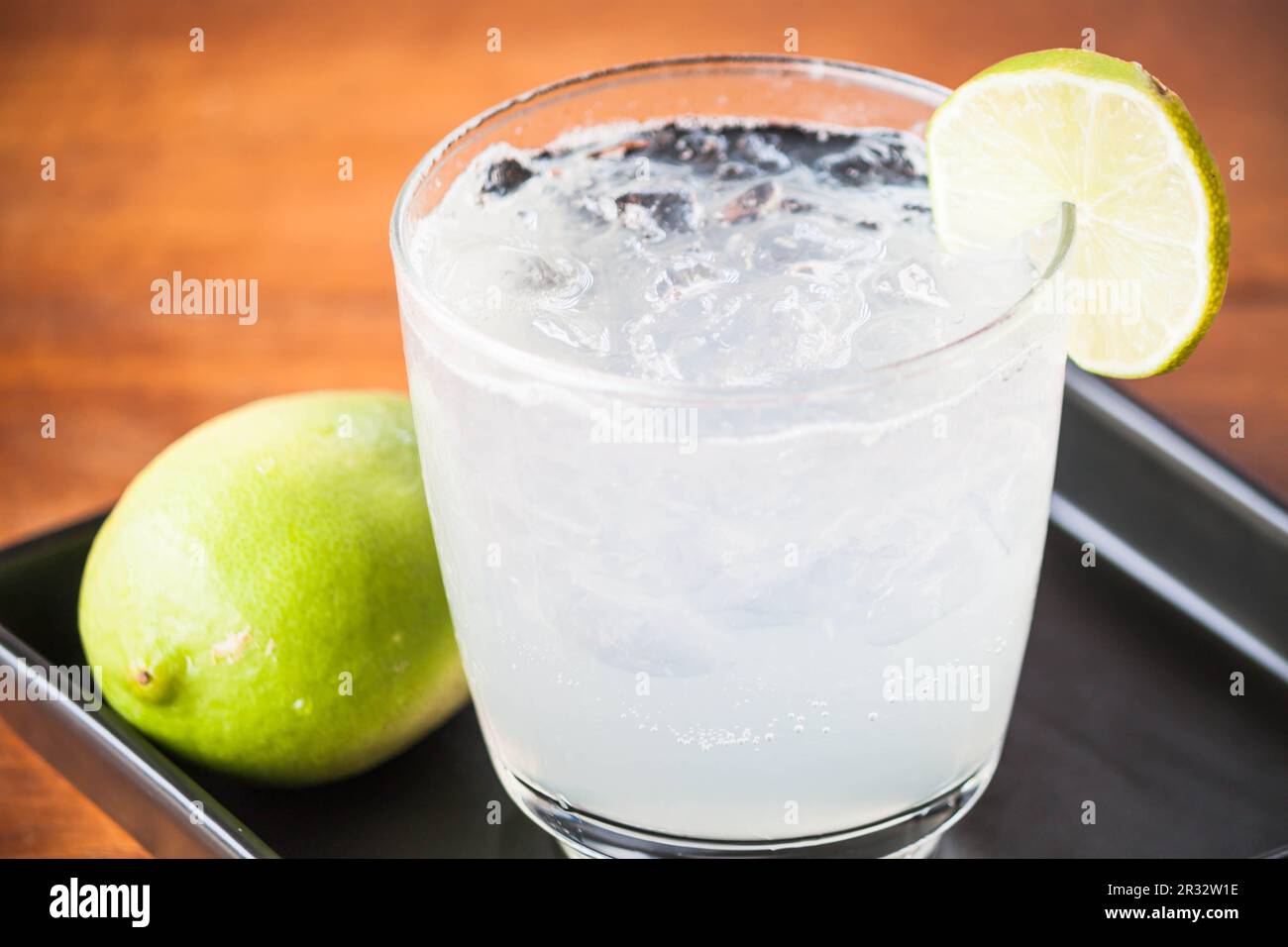 Freschi Fatti in casa iced succo di limone soda close up Foto Stock