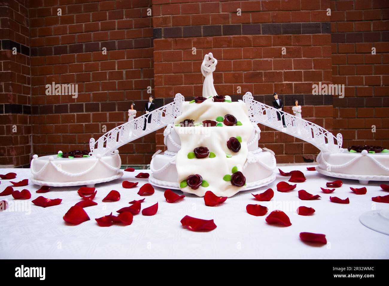 Torta di cerimonia nuziale Foto Stock