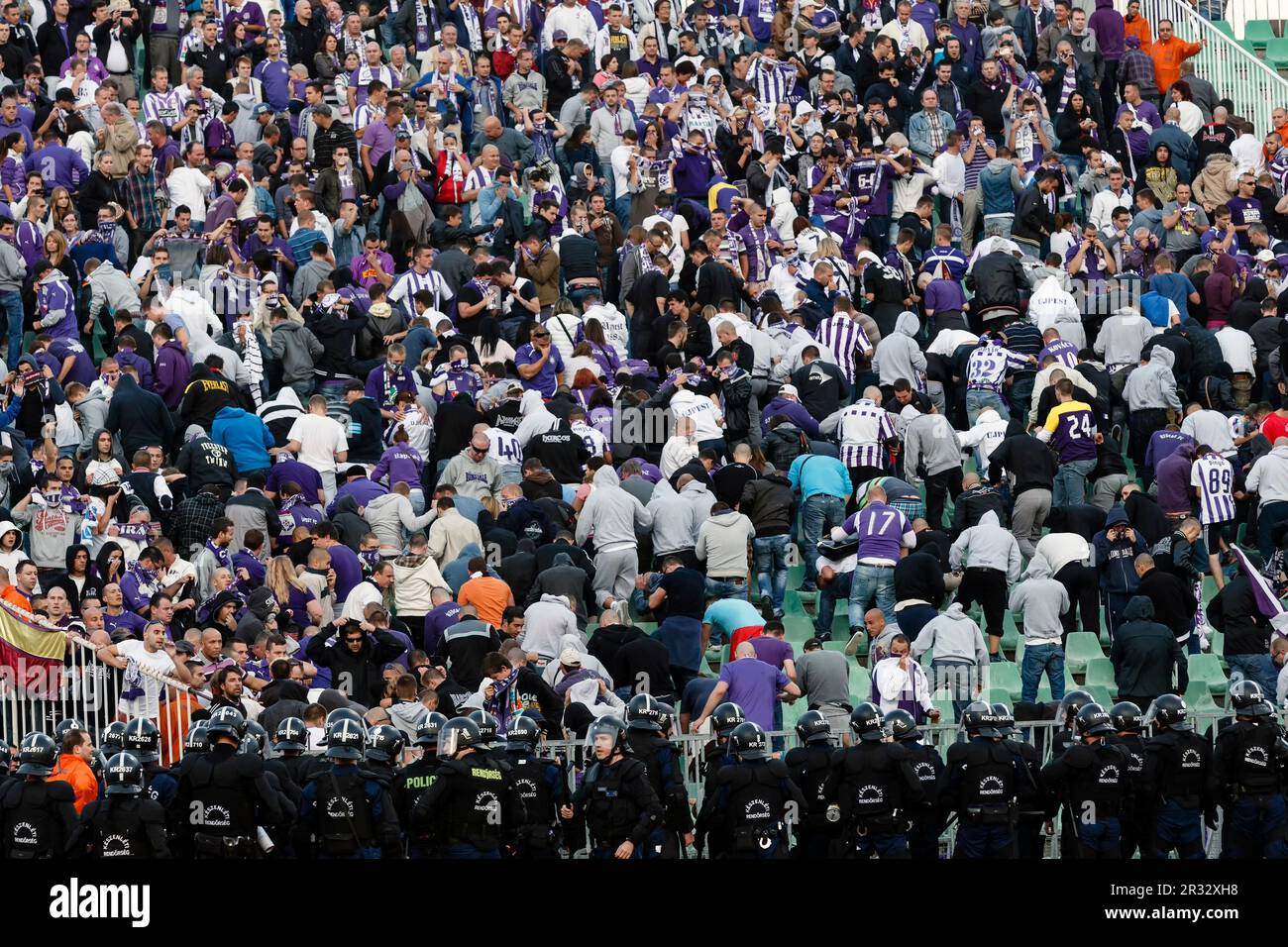 Ferencvaros vs Ujpest OTP Bank League partita di calcio Foto Stock