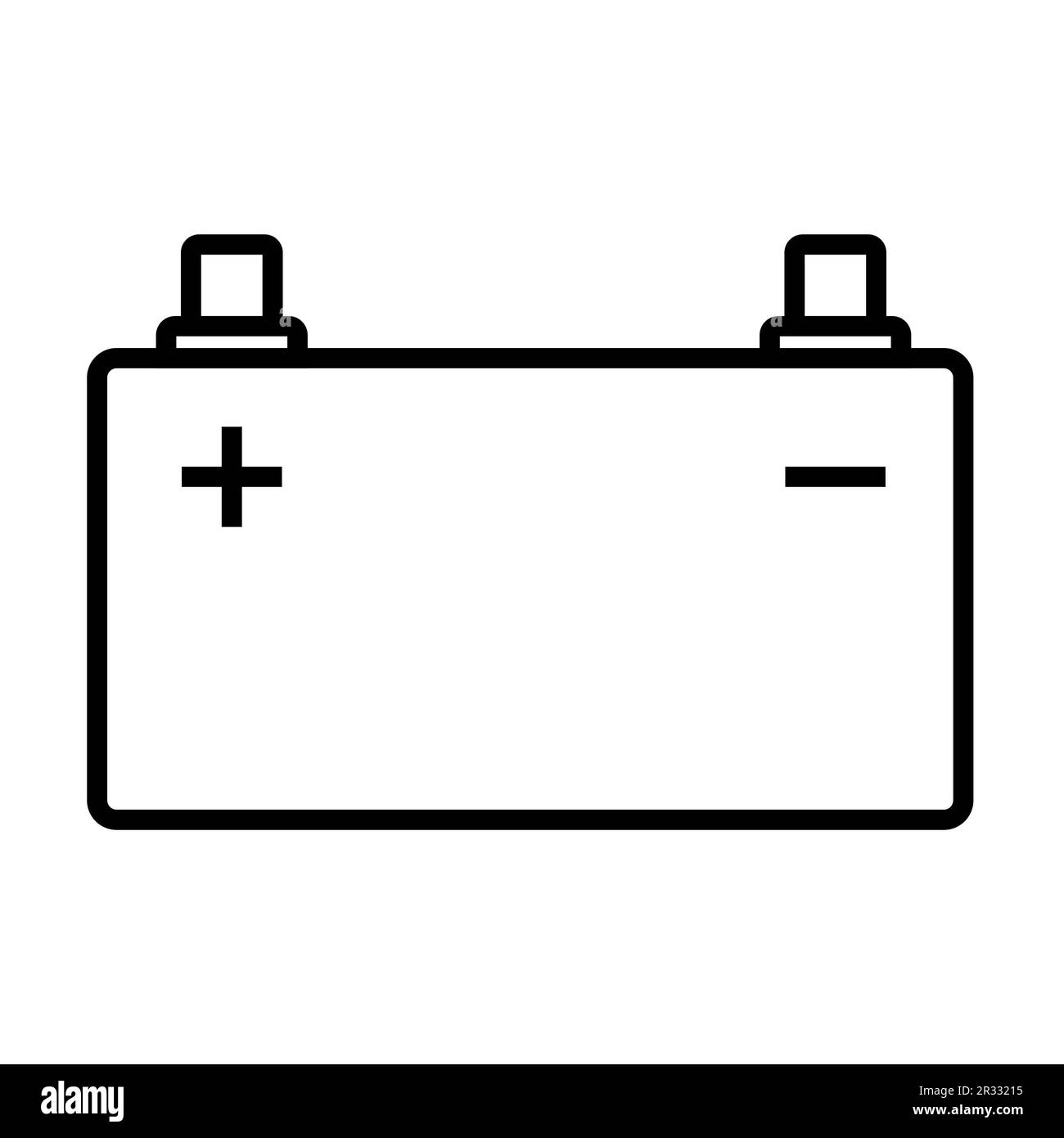 Icona vettoriale della batteria per auto per design grafico, logo, sito Web, social media, app mobile, Illustrazione dell'interfaccia utente Illustrazione Vettoriale